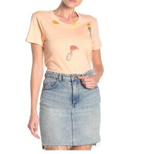 Lucky Brand Birds & Fruit Print Top. 2X